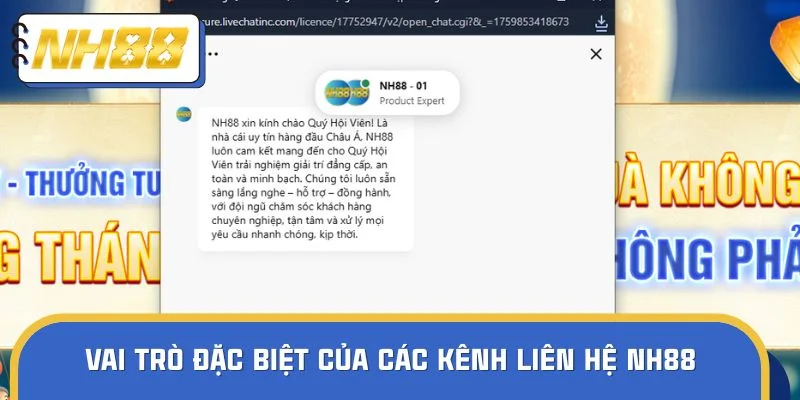 Vai trò đặc biệt của các kênh liên hệ NH88